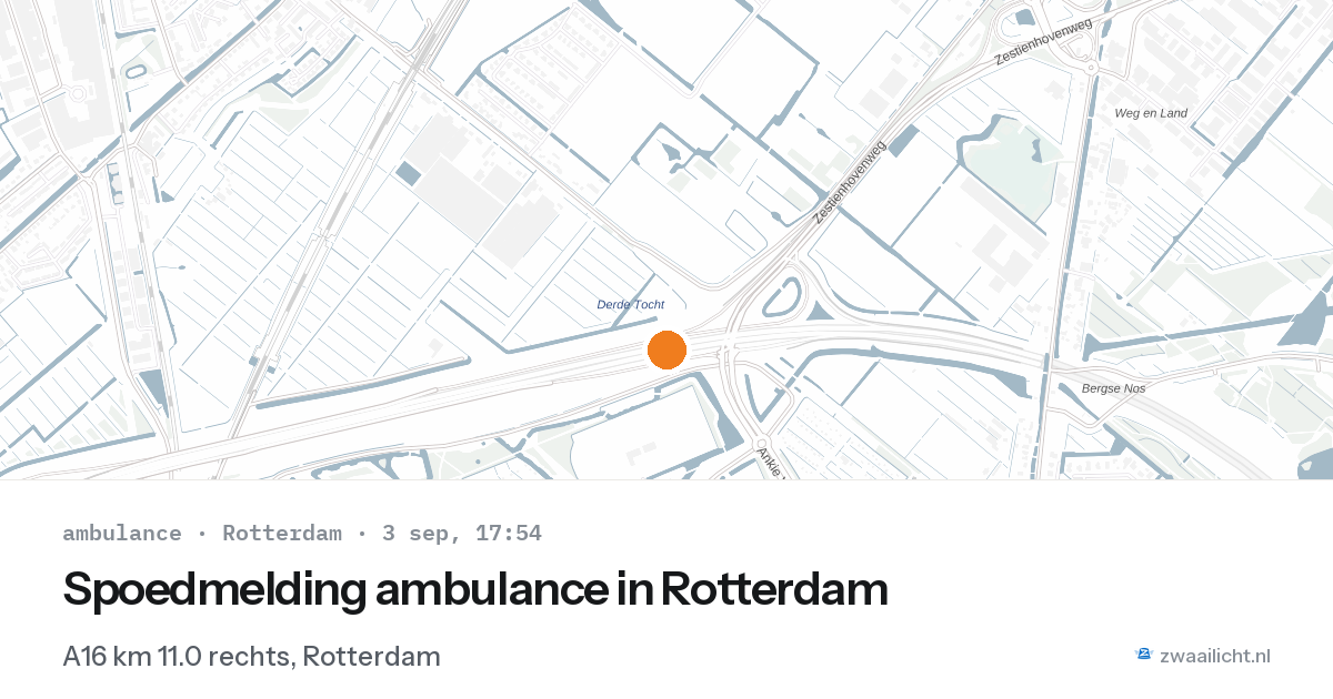 Spoedmelding ambulance in Rotterdam — 3 sep 2026