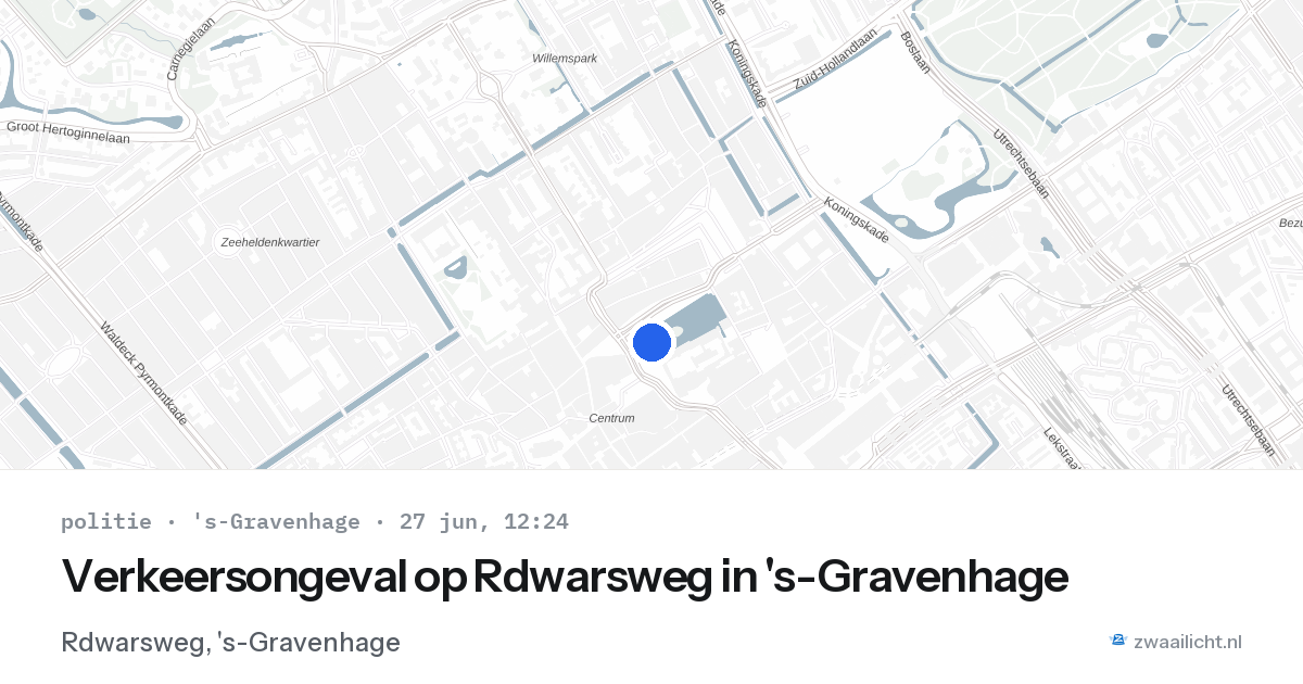Verkeersongeval op Rdwarsweg in 's-Gravenhage — 27 jun 2026