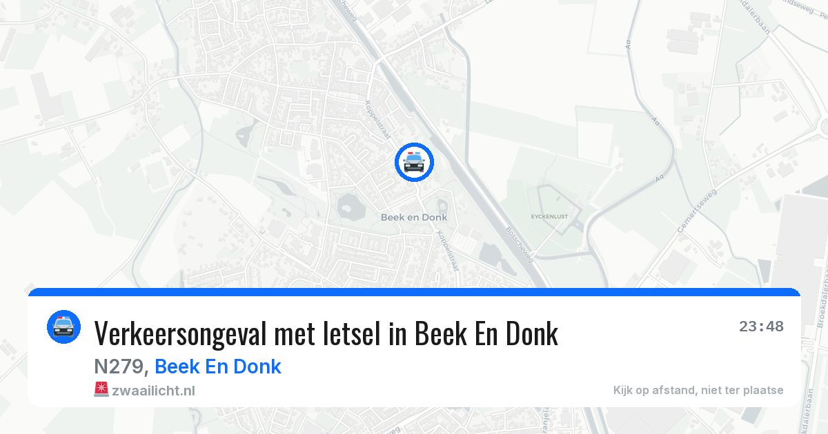 Verkeersongeval met letsel in Beek En Donk — 6 apr 2026