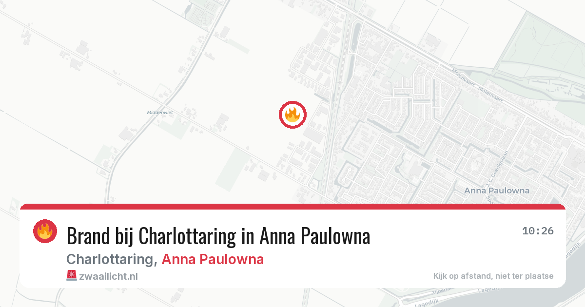Brand bij Charlottaring in Anna Paulowna — 1 apr 2026