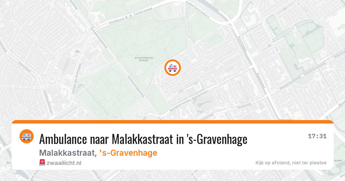 Ambulance naar Malakkastraat in 's-Gravenhage — 31 jul 2026