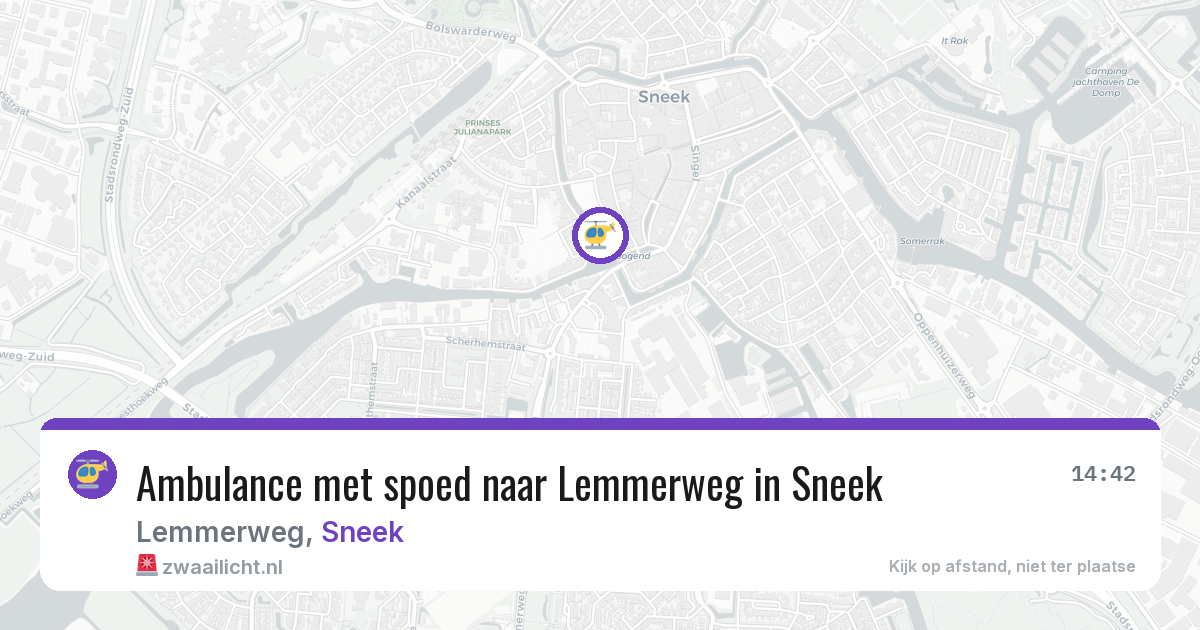 Ambulance met spoed naar Lemmerweg in Sneek — 27 jul 2026