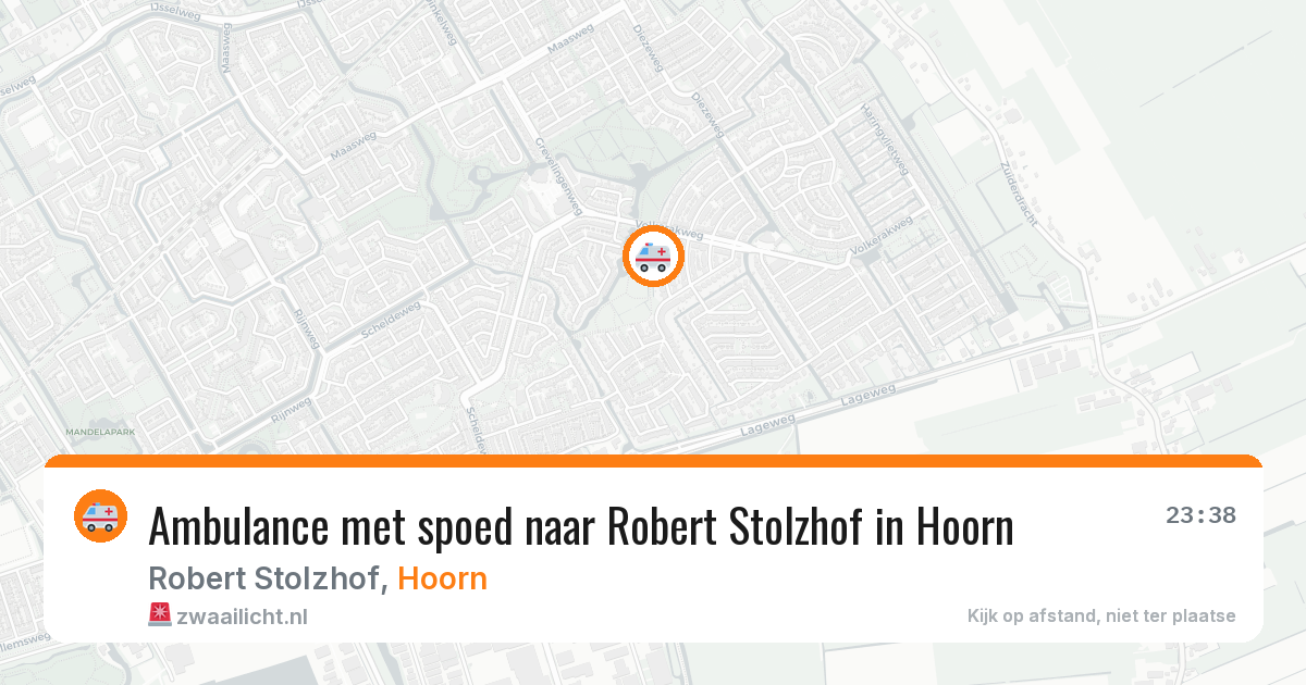 Ambulance met spoed naar Robert Stolzhof in Hoorn — 18 apr 2026