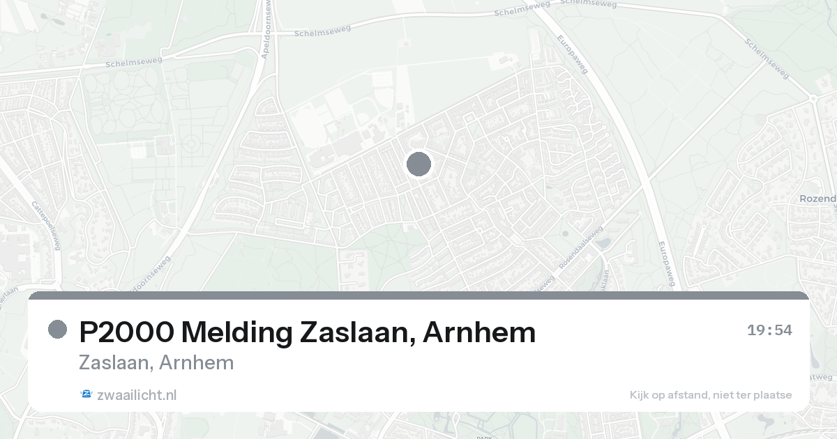 P2000 Melding Zaslaan, Arnhem — 15 aug 2026