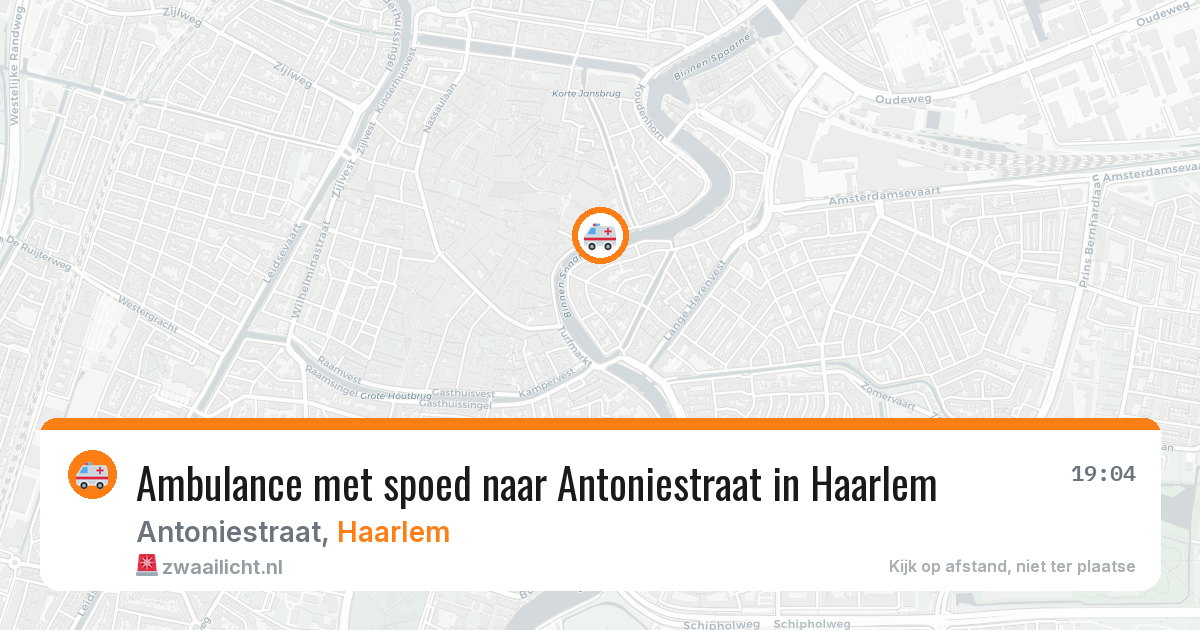Ambulance met spoed naar Antoniestraat in Haarlem — 10 mei 2026