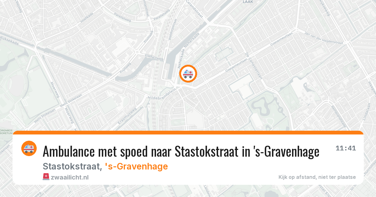 Ambulance met spoed naar Stastokstraat in 's-Gravenhage — 14 mei 2026