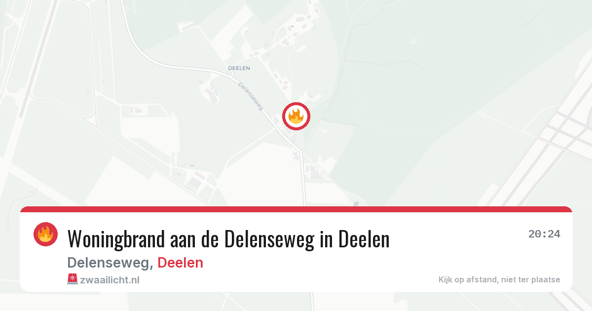 Woningbrand aan de Delenseweg in Deelen — 7 jul 2026