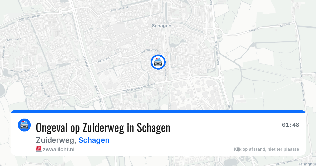 Ongeval op Zuiderweg in Schagen — 10 mei 2026