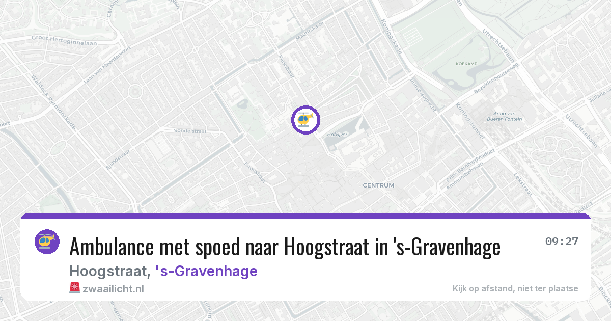 Ambulance met spoed naar Hoogstraat in 's-Gravenhage — 5 feb 2026