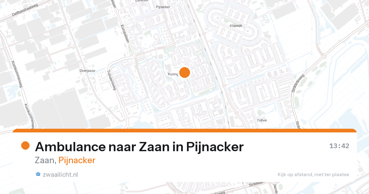 Ambulance naar Zaan in Pijnacker — 19 mrt 2026