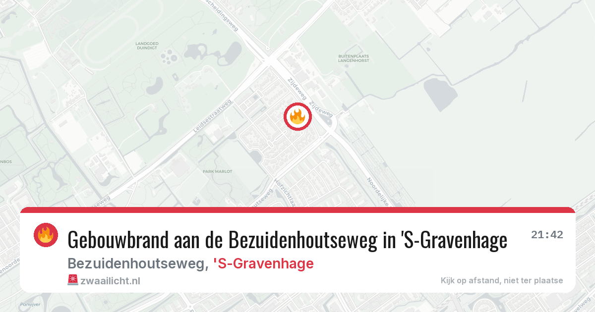 Gebouwbrand aan de Bezuidenhoutseweg in 'S-Gravenhage — 18 mei 2026