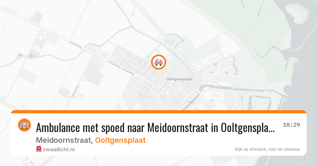 Ambulance met spoed naar Meidoornstraat in Ooltgensplaat — 20 mrt 2026