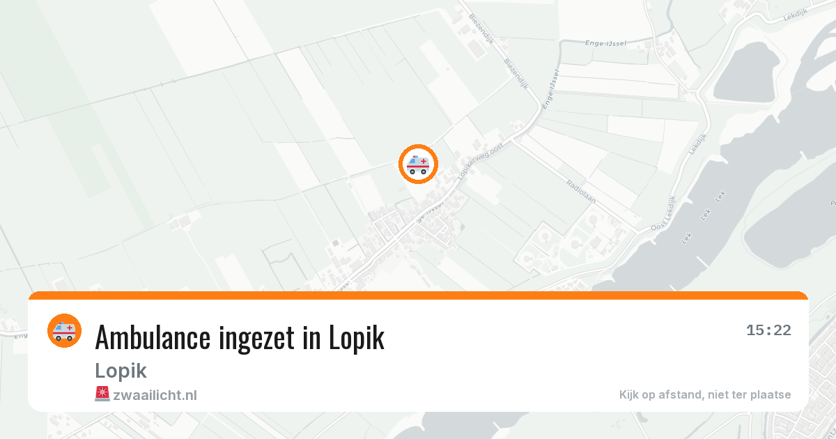 Ambulance ingezet in Lopik — 8 feb 2026