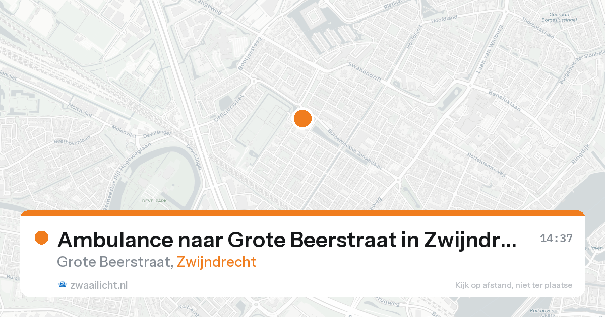Ambulance naar Grote Beerstraat in Zwijndrecht — 19 aug 2026