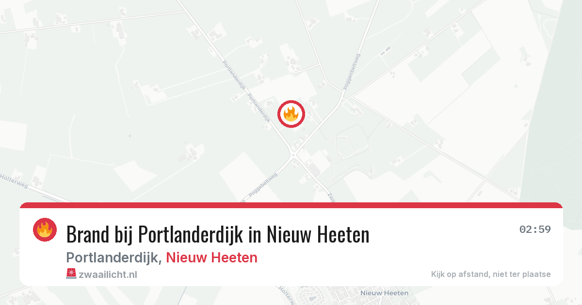 Brand bij Portlanderdijk in Nieuw Heeten — 11 apr 2026