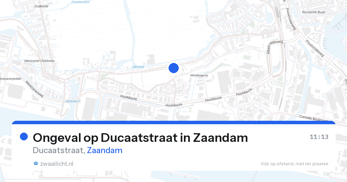 Ongeval op Ducaatstraat in Zaandam — 28 aug 2026