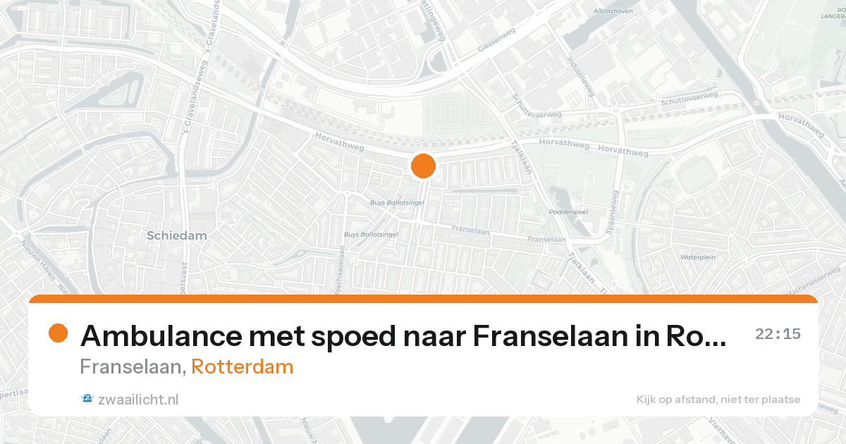 Ambulance met spoed naar Franselaan in Rotterdam — 27 mei 2026