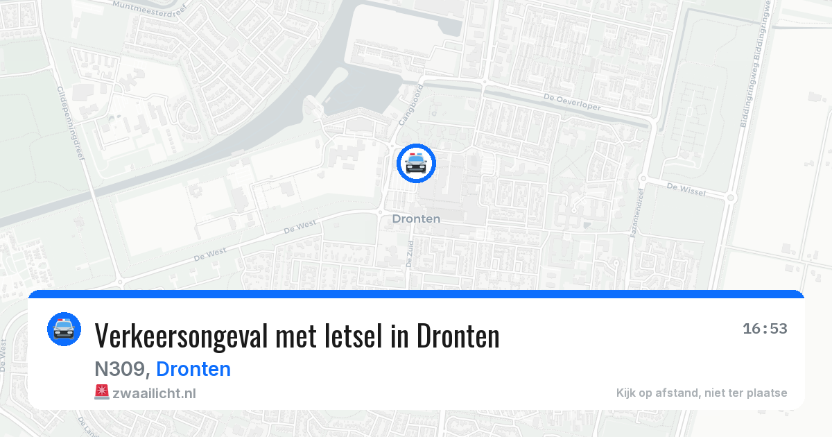 Verkeersongeval met letsel in Dronten — 17 mei 2026