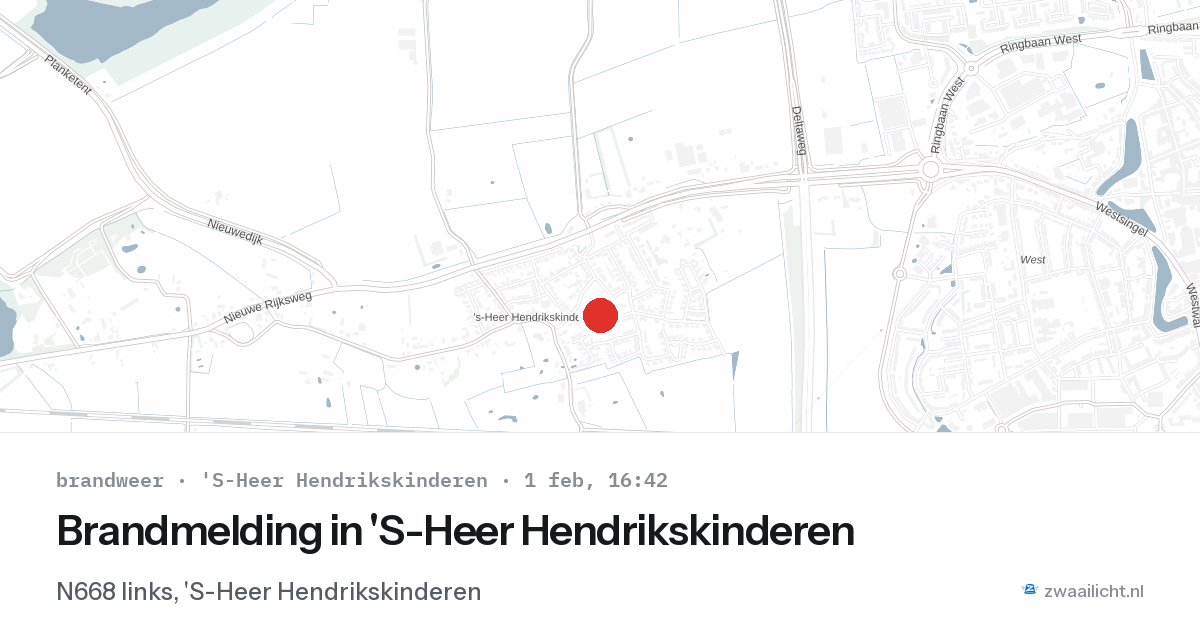 Brandmelding in 'S-Heer Hendrikskinderen — 1 feb 2026