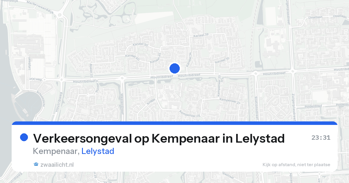 Verkeersongeval op Kempenaar in Lelystad — 19 aug 2026