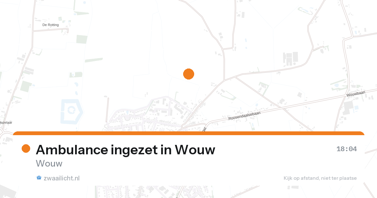 Ambulance ingezet in Wouw — 28 aug 2026