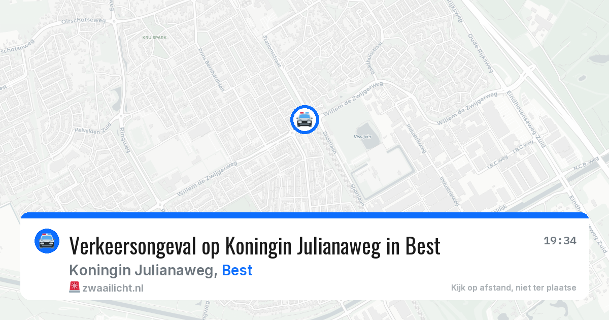 Verkeersongeval op Koningin Julianaweg in Best — 10 apr 2026