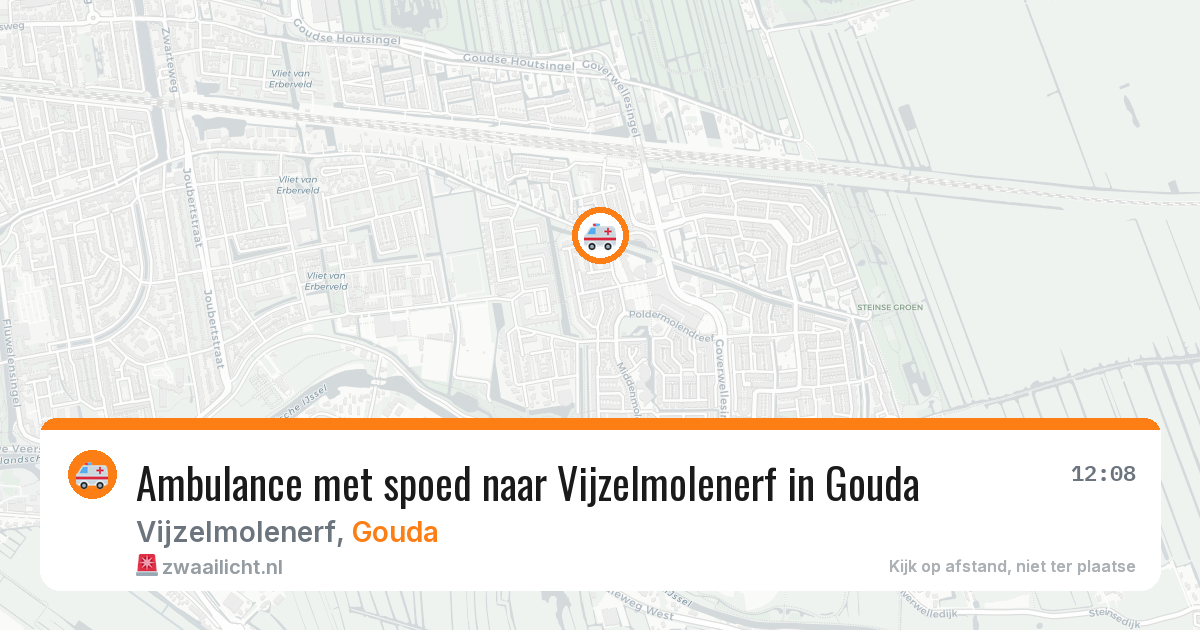Ambulance met spoed naar Vijzelmolenerf in Gouda — 27 mei 2026
