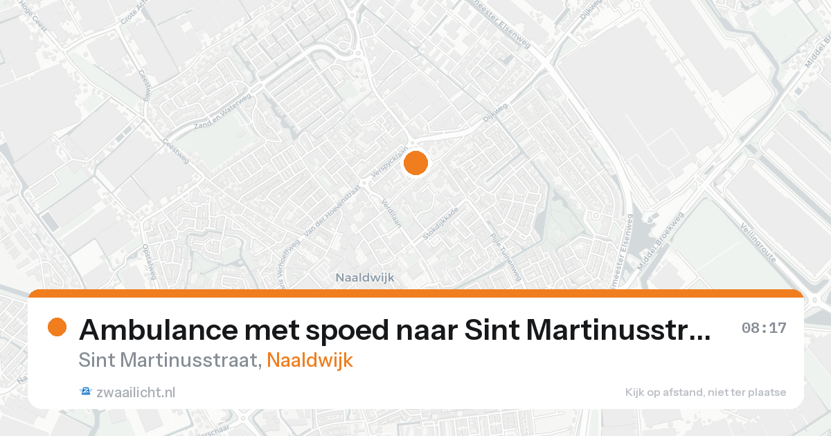 Ambulance met spoed naar Sint Martinusstraat in Naaldwijk — 8 mei 2026