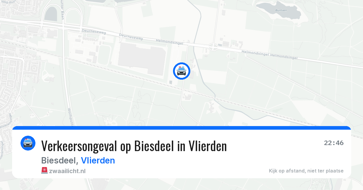 Verkeersongeval op Biesdeel in Vlierden — 28 jan 2026