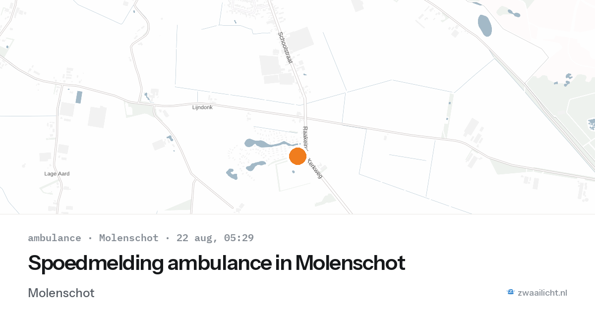 Spoedmelding ambulance in Molenschot — 22 aug 2026