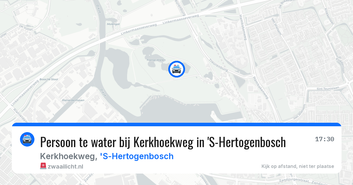 Persoon te water bij Kerkhoekweg in 'S-Hertogenbosch — 1 aug 2026