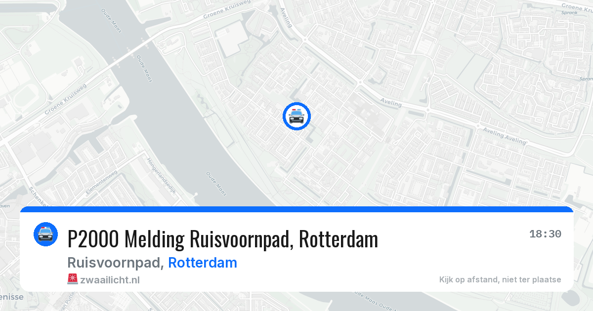 P2000 Melding Ruisvoornpad, Rotterdam — 9 mei 2026