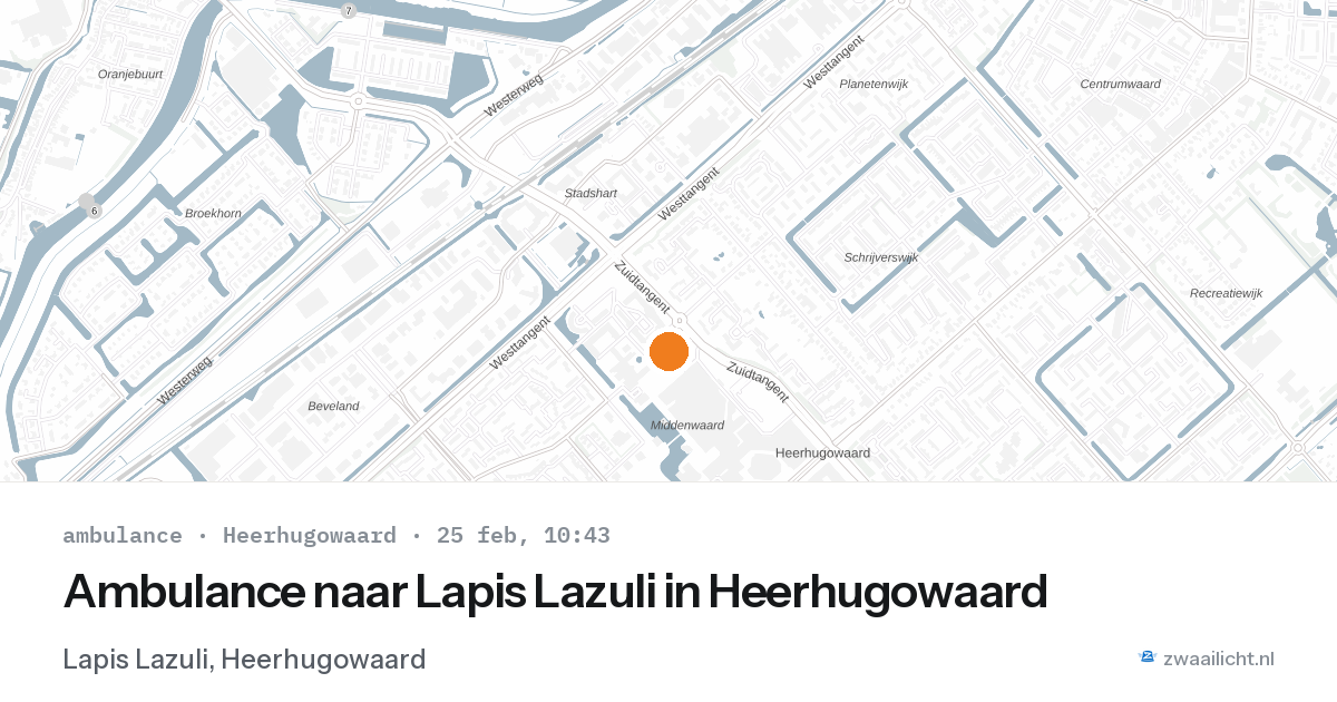 Ambulance naar Lapis Lazuli in Heerhugowaard — 25 feb 2026