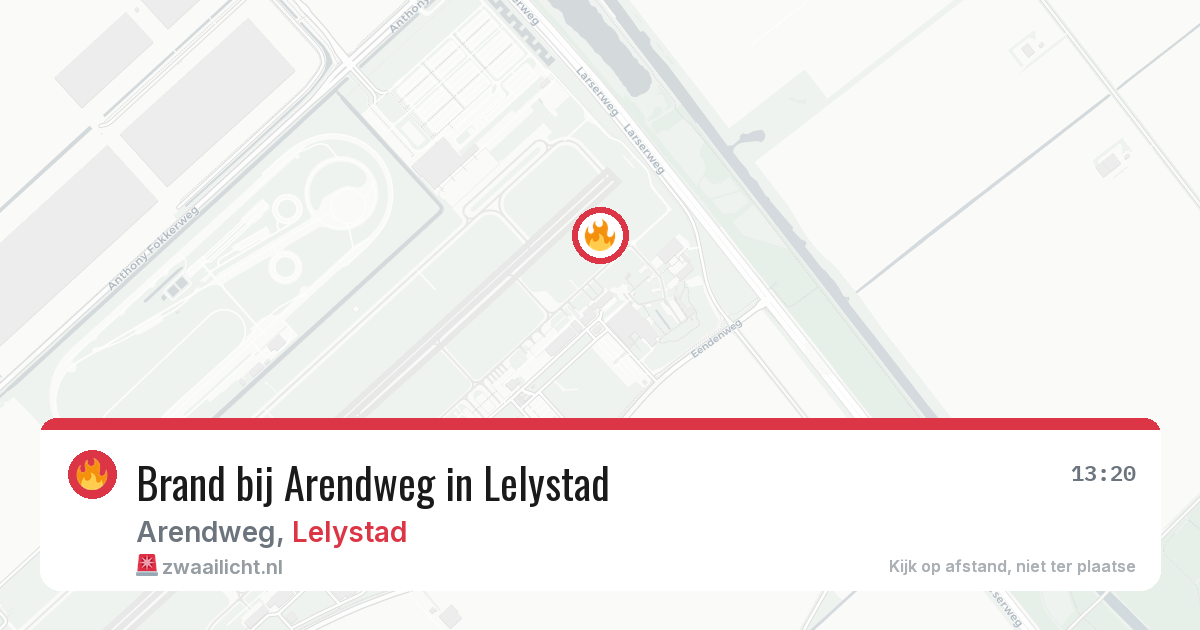 Brand bij Arendweg in Lelystad — 1 apr 2026