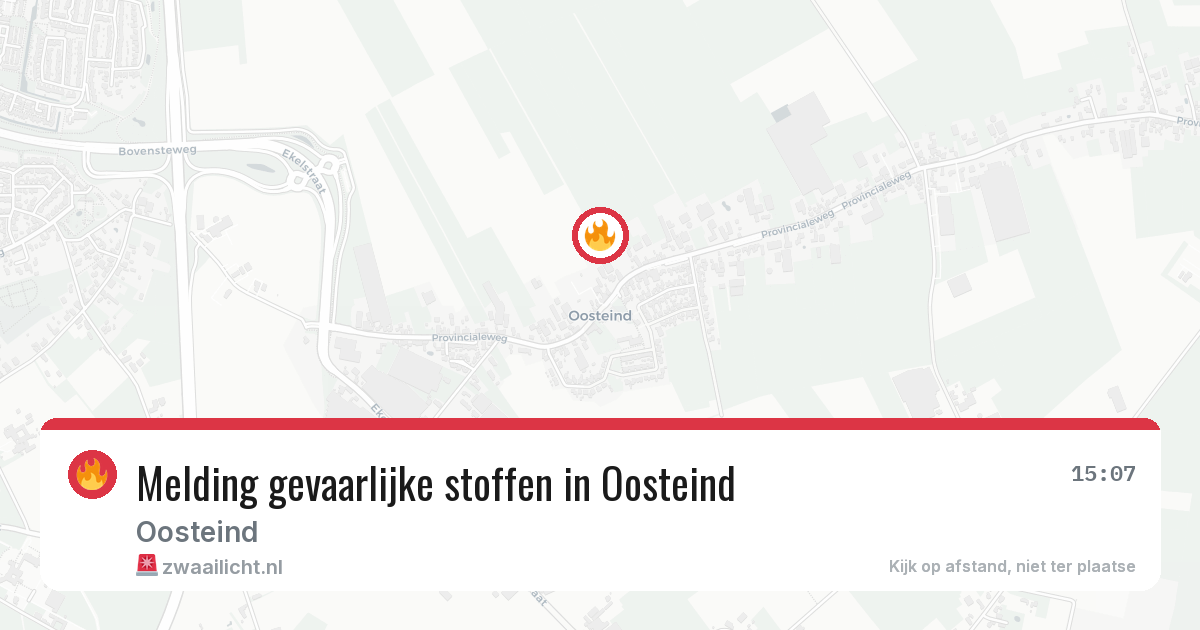 Melding gevaarlijke stoffen in Oosteind — 29 apr 2026