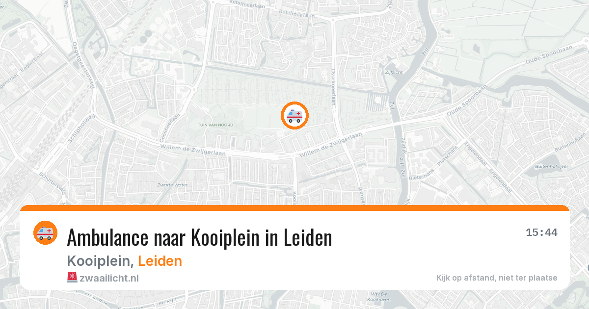 Ambulance naar Kooiplein in Leiden — 3 jul 2026