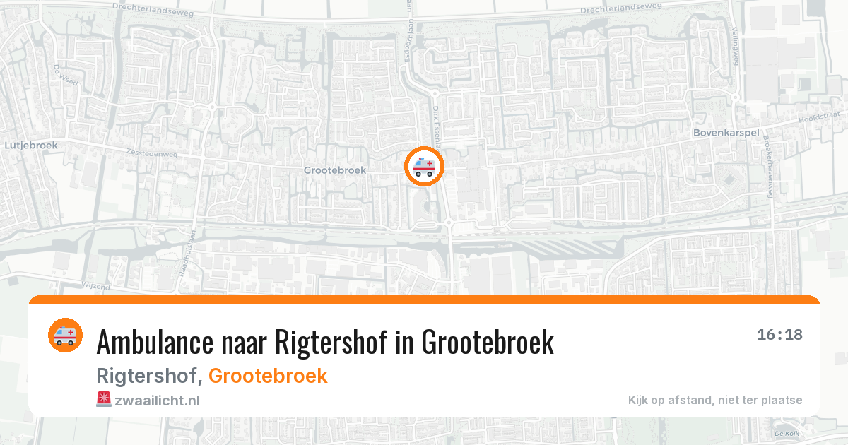 Ambulance naar Rigtershof in Grootebroek — 11 aug 2026