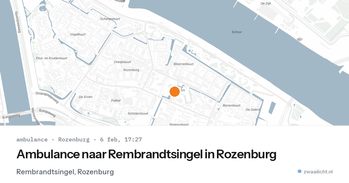 Ambulance naar Rembrandtsingel in Rozenburg — 6 feb 2026