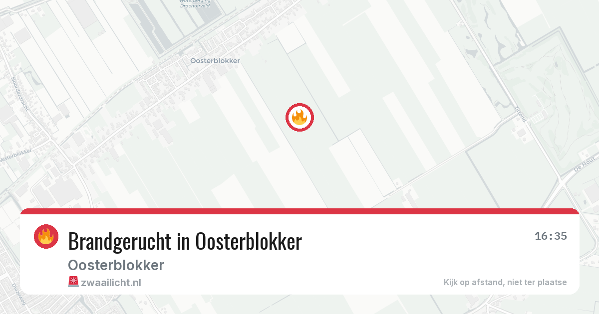 Brandgerucht in Oosterblokker — 30 jun 2026