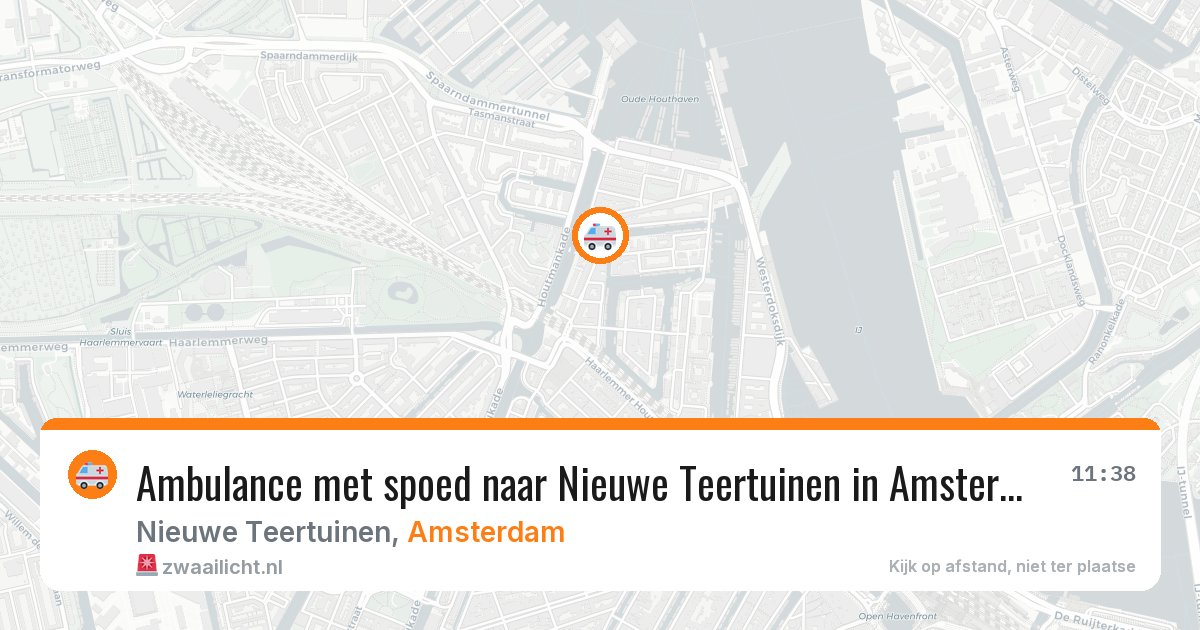 Ambulance met spoed naar Nieuwe Teertuinen in Amsterdam — 25 jun 2026