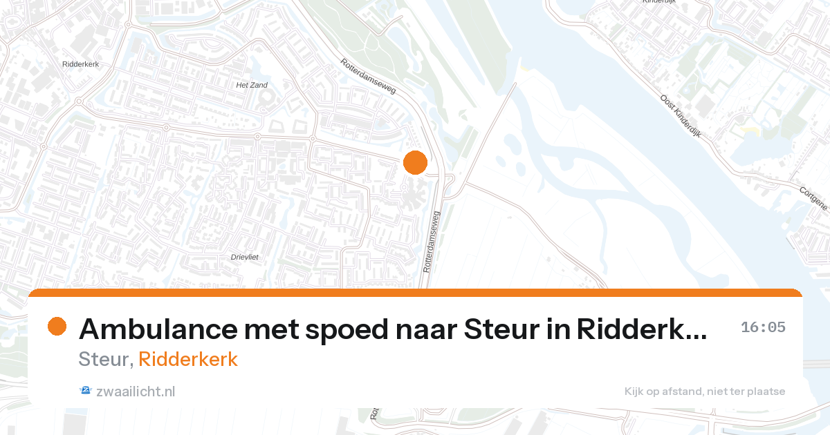 Ambulance met spoed naar Steur in Ridderkerk — 18 jul 2026
