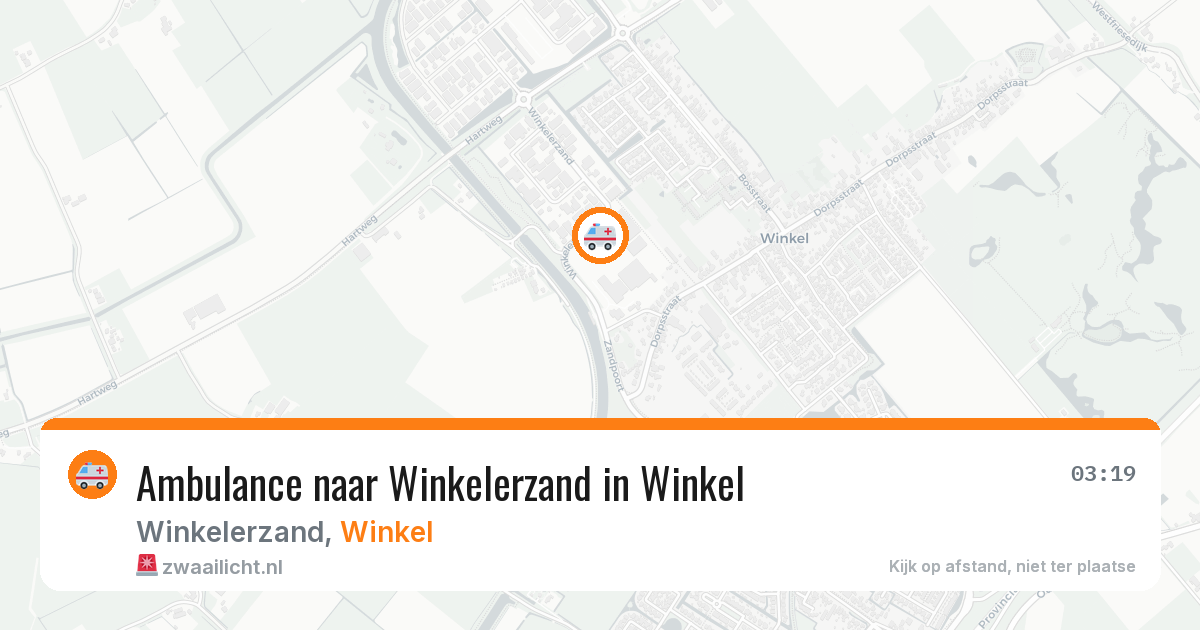Ambulance naar Winkelerzand in Winkel — 15 mrt 2026