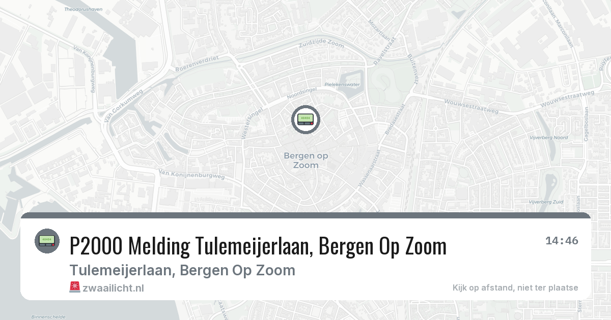 P2000 Melding Tulemeijerlaan, Bergen Op Zoom — 27 apr 2026