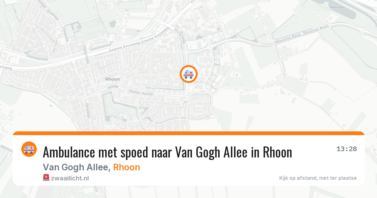 Ambulance met spoed naar Van Gogh Allee in Rhoon — 30 jul 2026