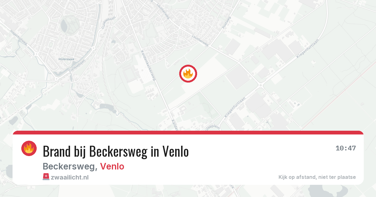 Brand bij Beckersweg in Venlo — 1 jun 2026