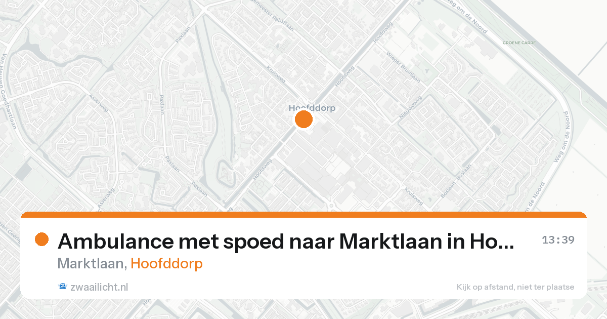 Ambulance met spoed naar Marktlaan in Hoofddorp — 26 mei 2026