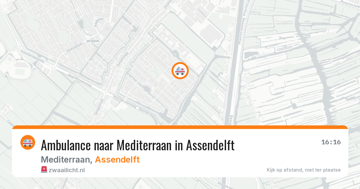 Ambulance naar Mediterraan in Assendelft — 14 aug 2026