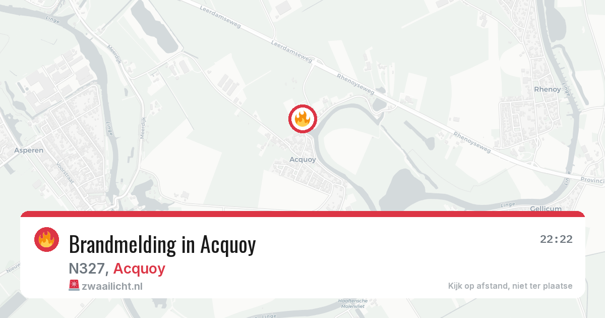 Brandmelding in Acquoy — 6 aug 2026
