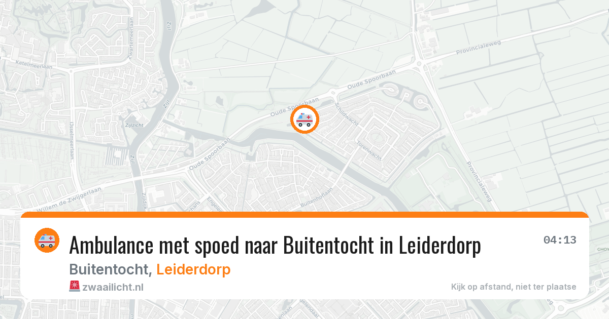 Ambulance met spoed naar Buitentocht in Leiderdorp — 7 aug 2026
