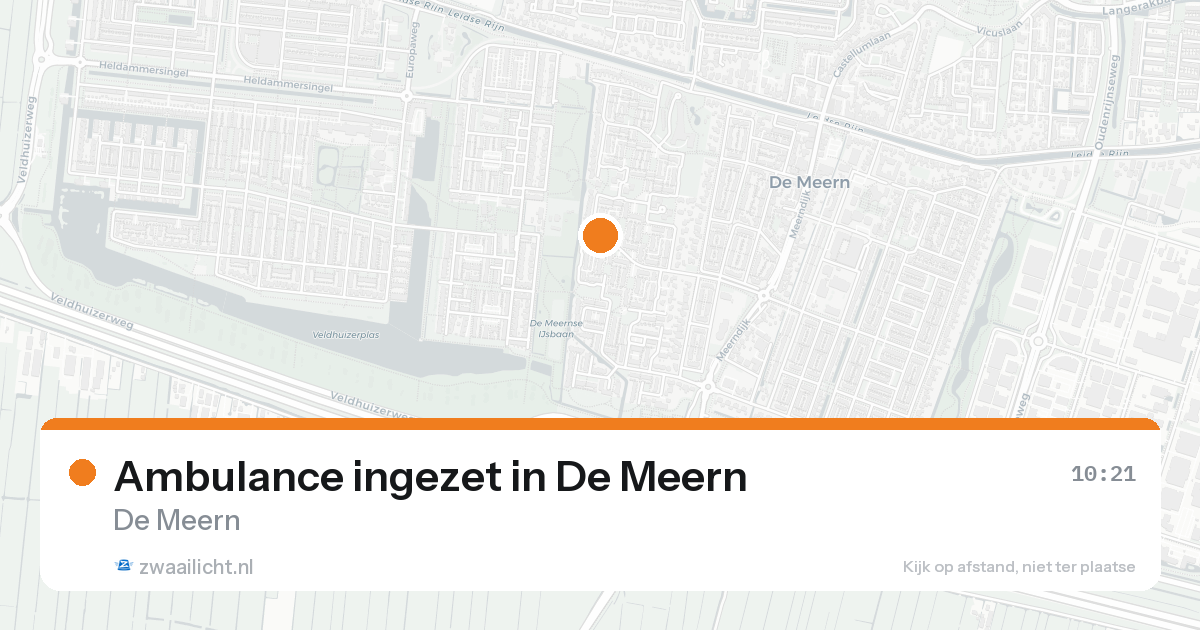 Ambulance ingezet in De Meern — 19 aug 2026